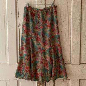 Christopher & Banks floral skirt Size 12